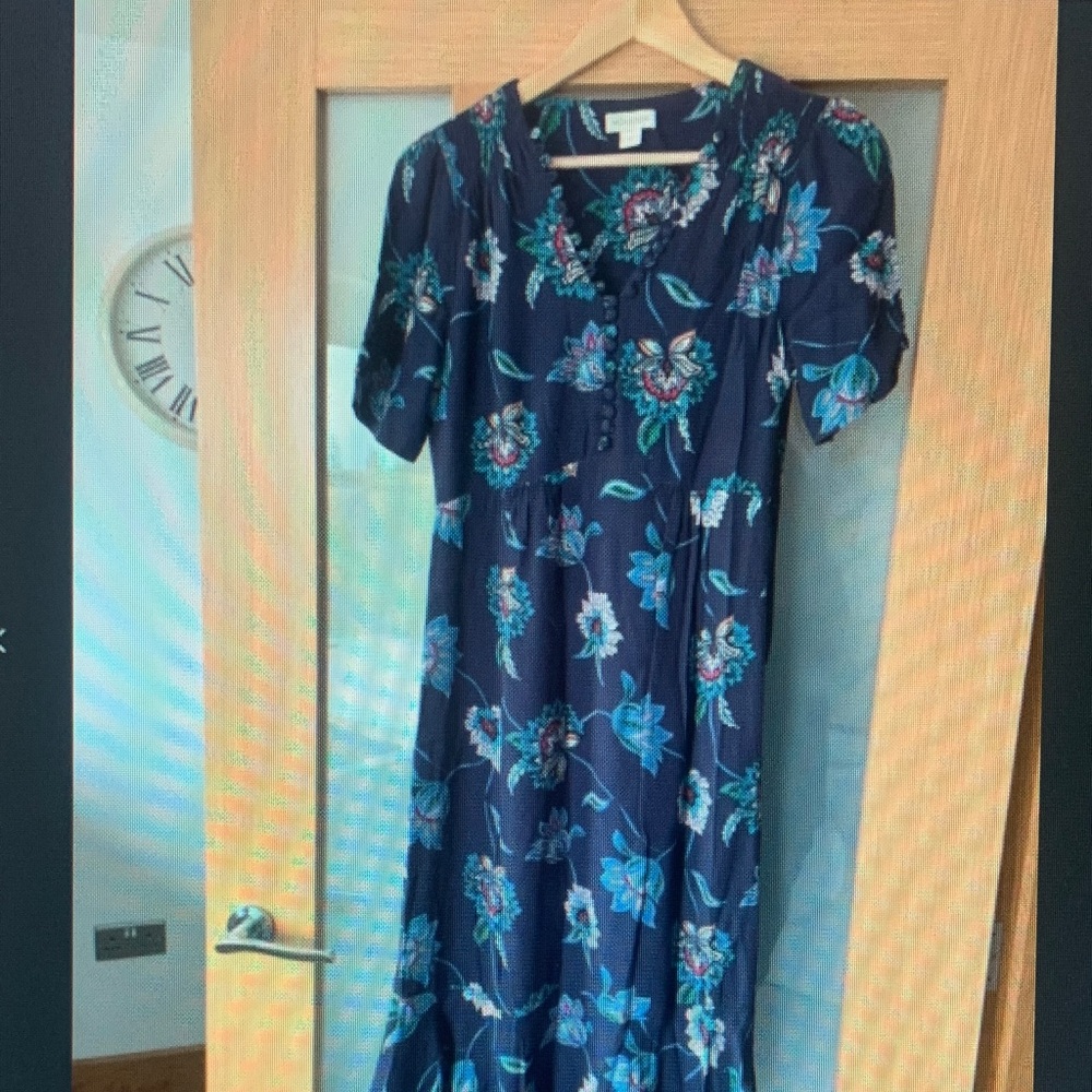 Monsoon Navy and Teal Floral Mini Dress